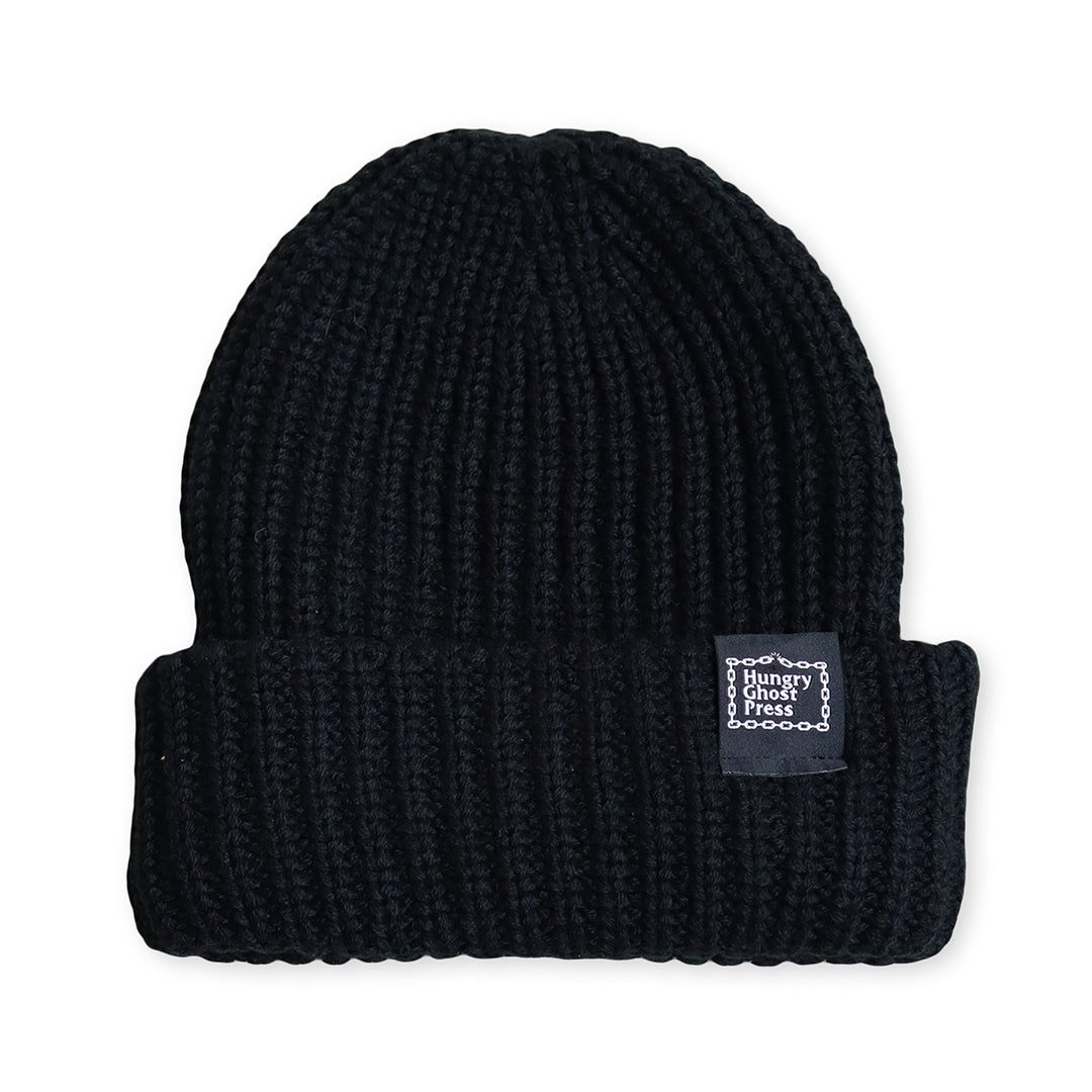 Big Knit Logo Beanie – Hungry Ghost Press1