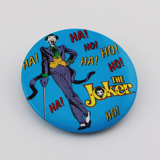 The Joker Vintage Button Blue
