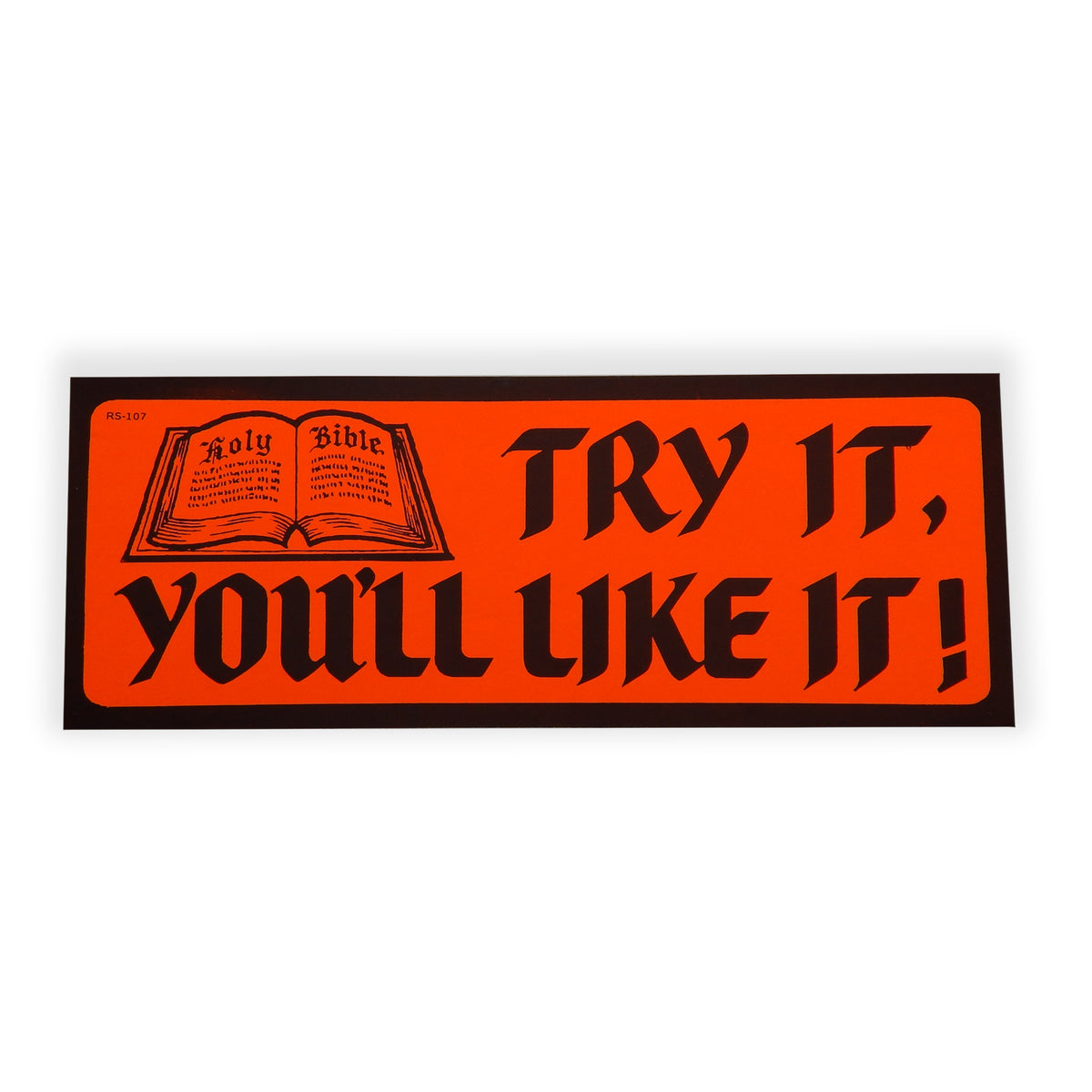 Try God! Vintage Bumper Sticker