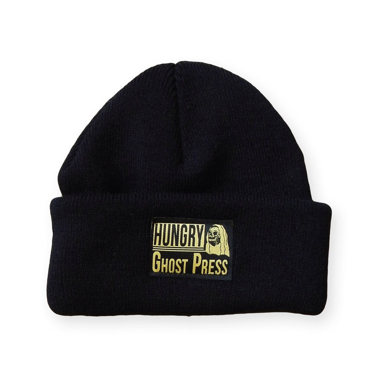 Gold and Black Double Roll Beanie