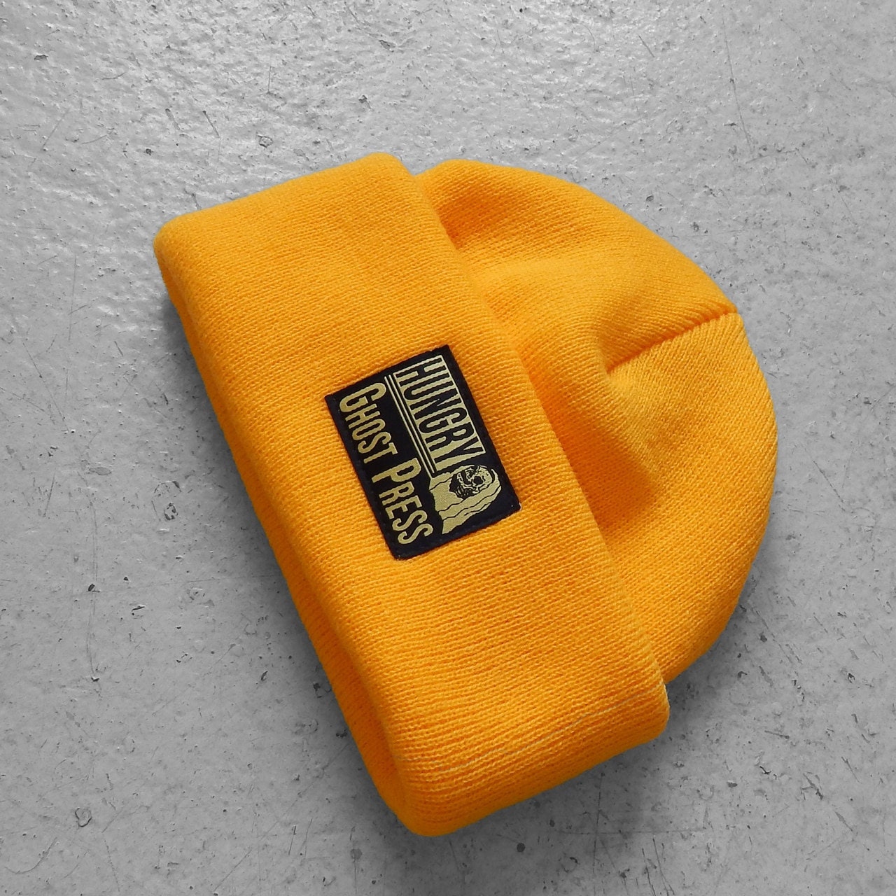 Gold and Black Double Roll Beanie