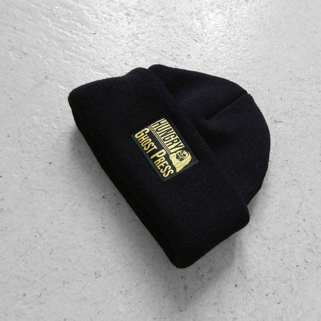 Gold and Black Double Roll Beanie