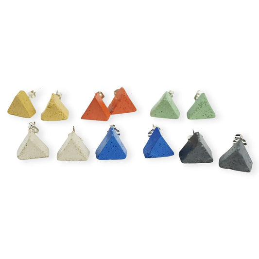 Concrete Jewelry Triangle Studs
