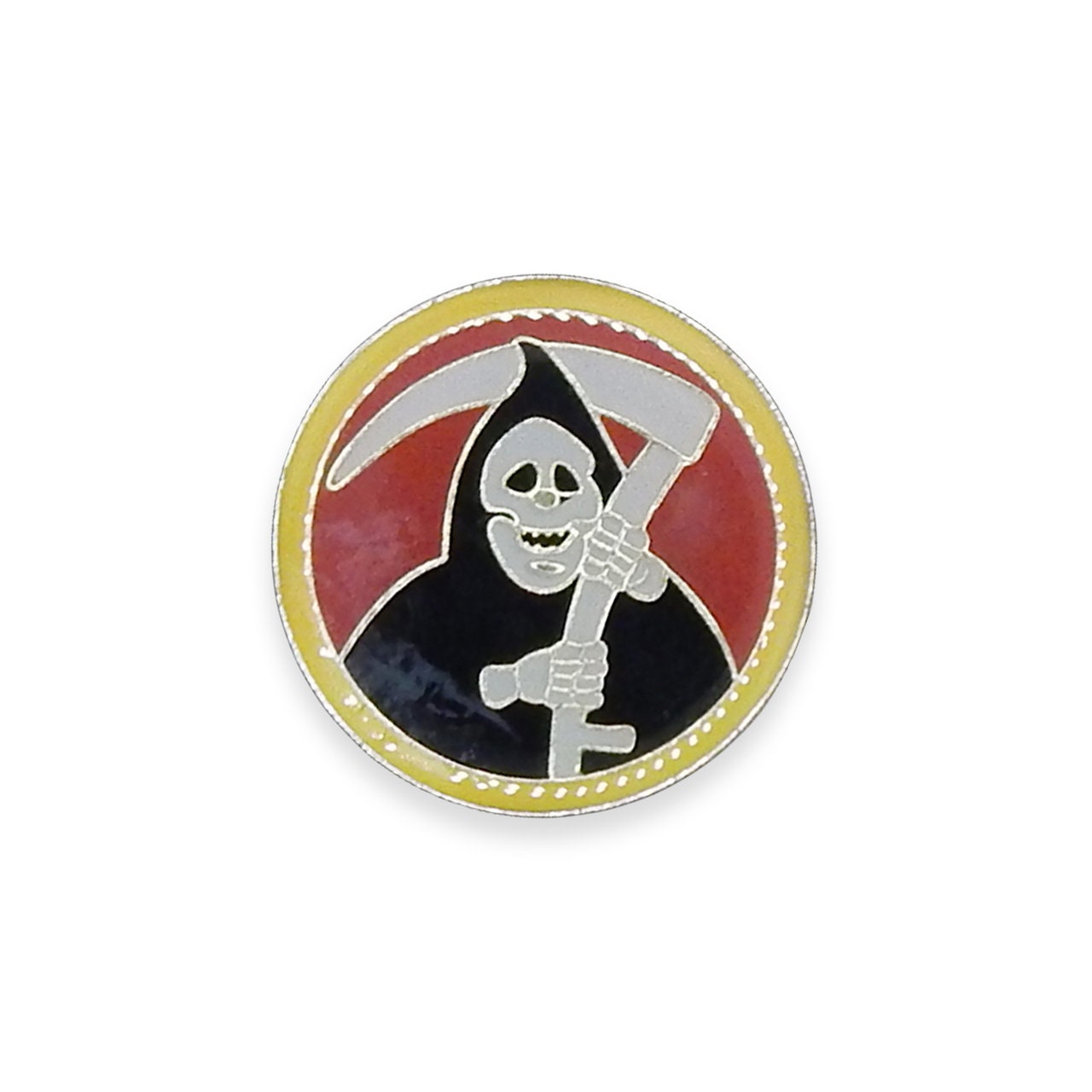Vintage Reaper Circle Pin