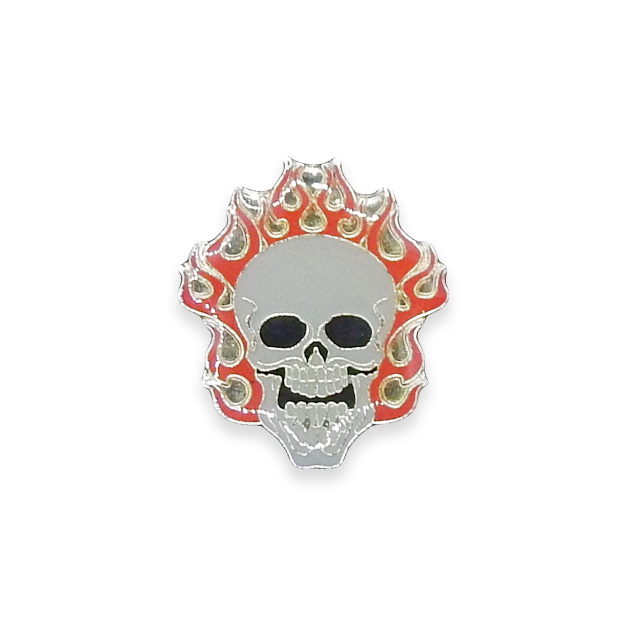 Vintage Flaming Skull Pin