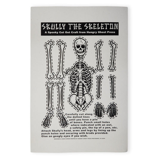 Skully the Skeleton Cut Out Screen Print
