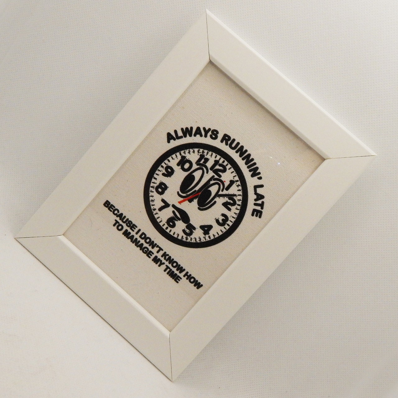 Always Late Framed Canvas Print