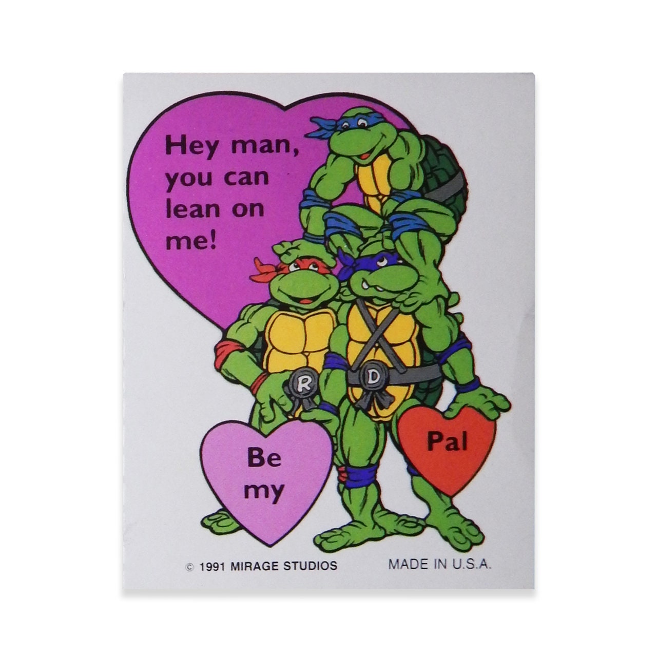 Vintage TMNT Valentine's Day Cards