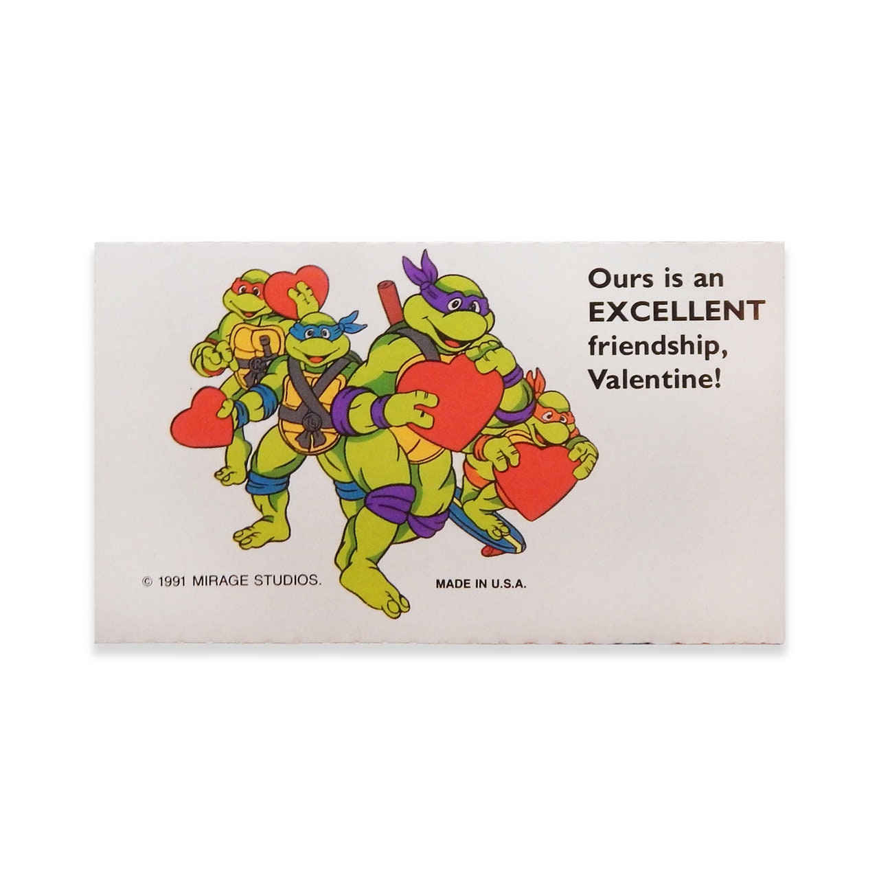 Vintage TMNT Valentine's Day Cards