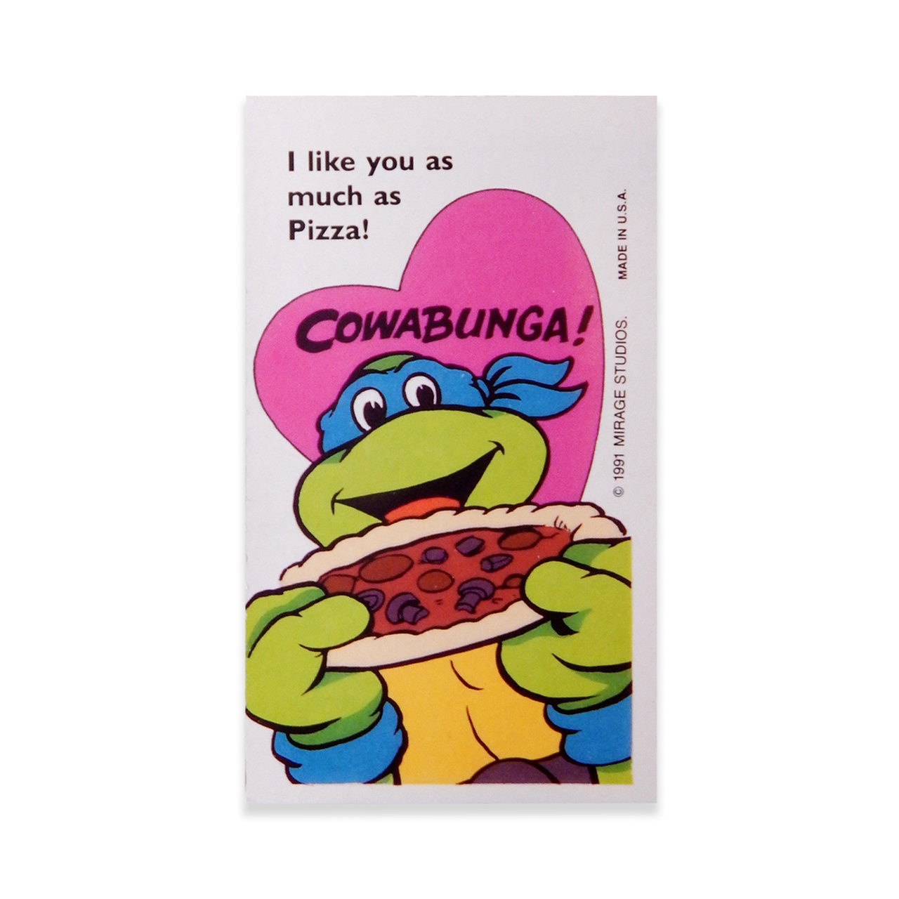 Vintage TMNT Valentine's Day Cards
