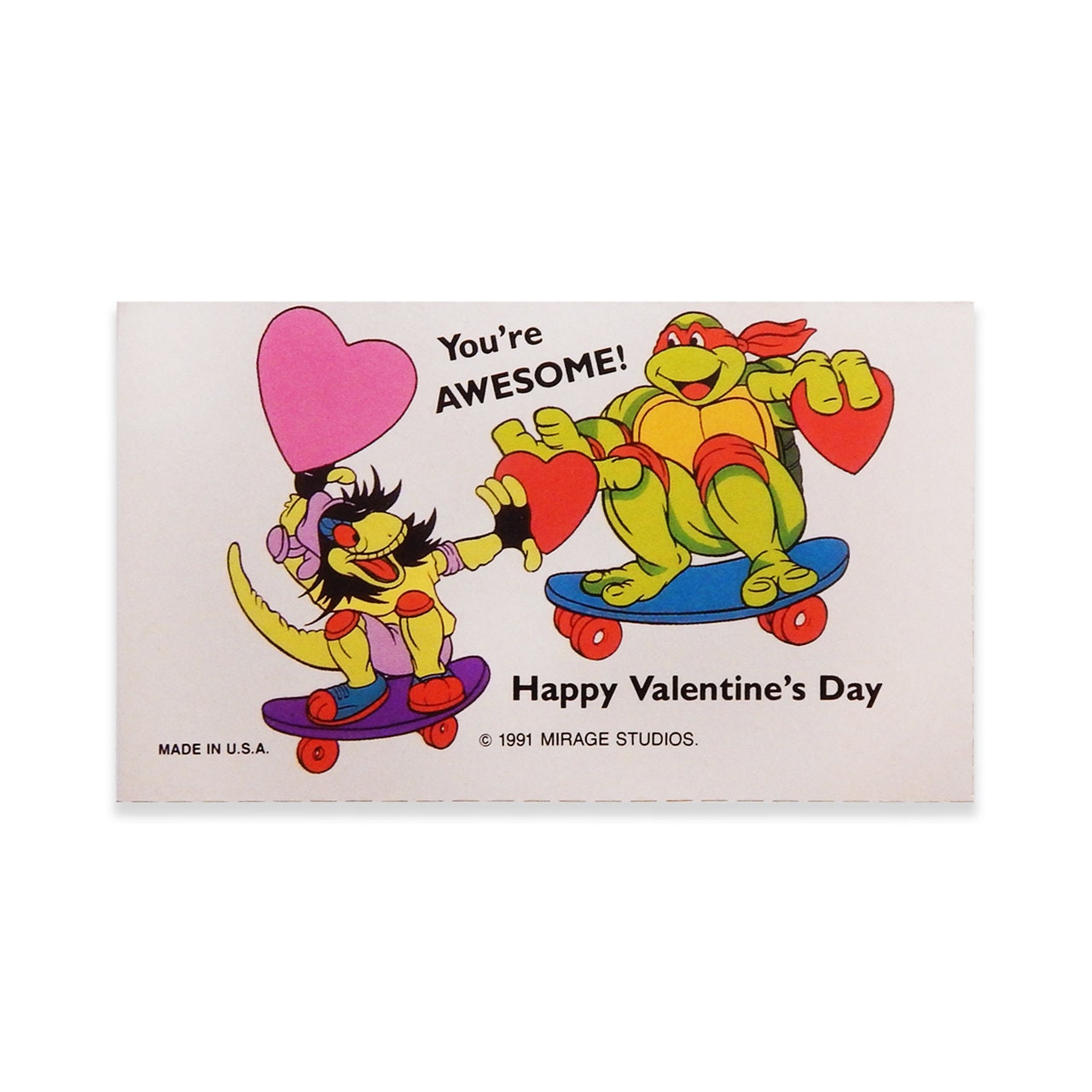 Vintage TMNT Valentine's Day Cards