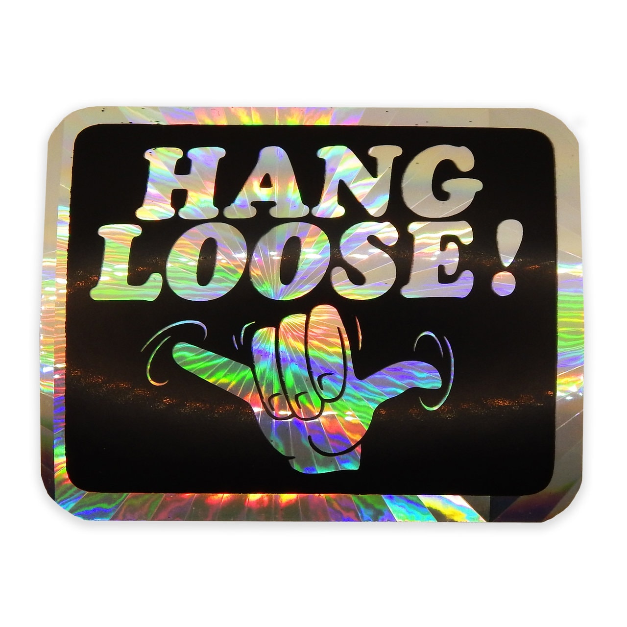 Vintage Hang Loose Holographic Stickers