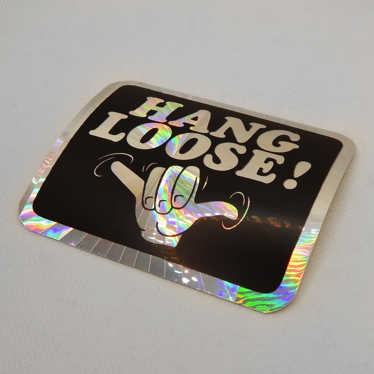 Vintage Hang Loose Holographic Stickers
