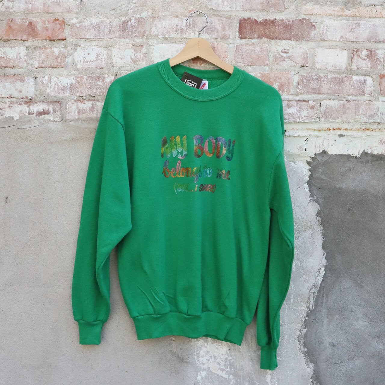 Vintage One Off My Body Green Sweatshirt