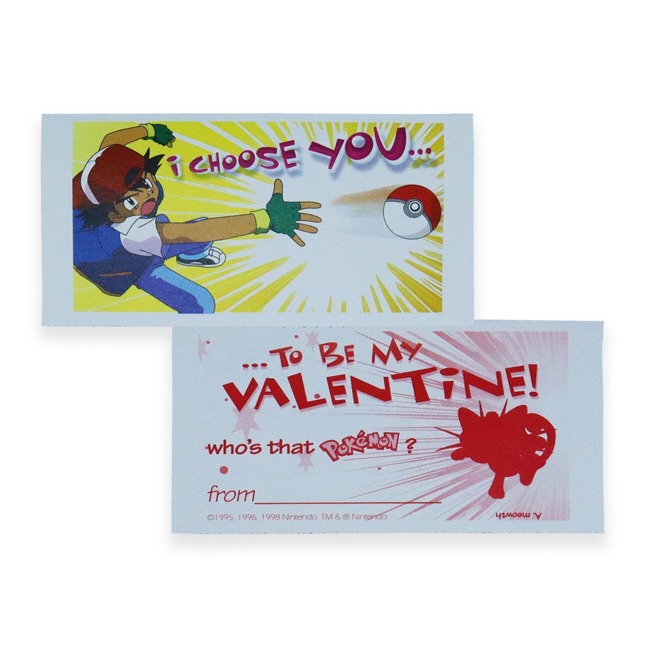 Vintage Pokémon Valentine's Day Cards
