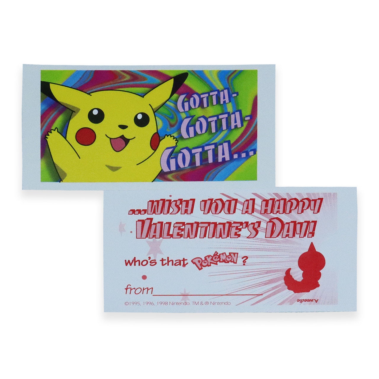 Vintage Pokémon Valentine's Day Cards