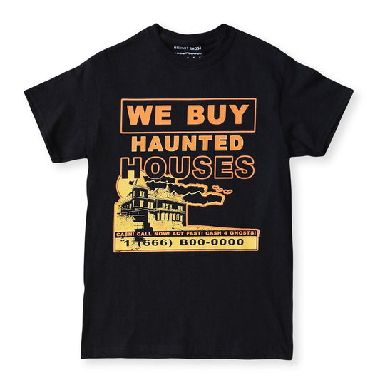 Haunted Houses Short Sleeve Tee Black
