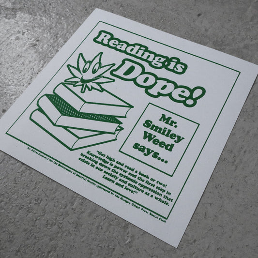 Reading is Dope Square Screen Print