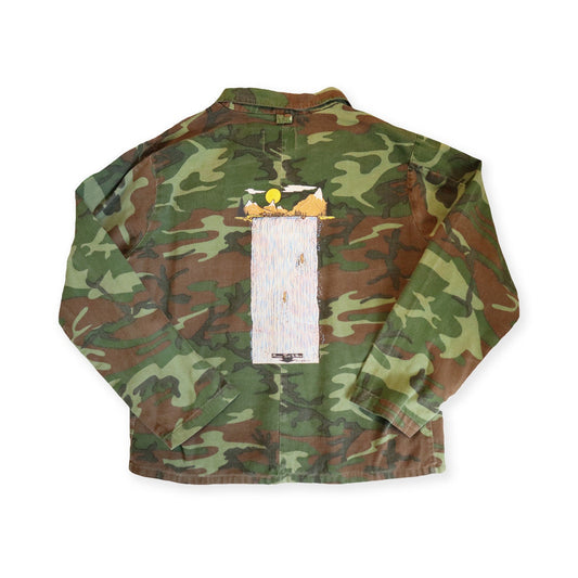 One Off Aesthetics Vintage Camo Button Up