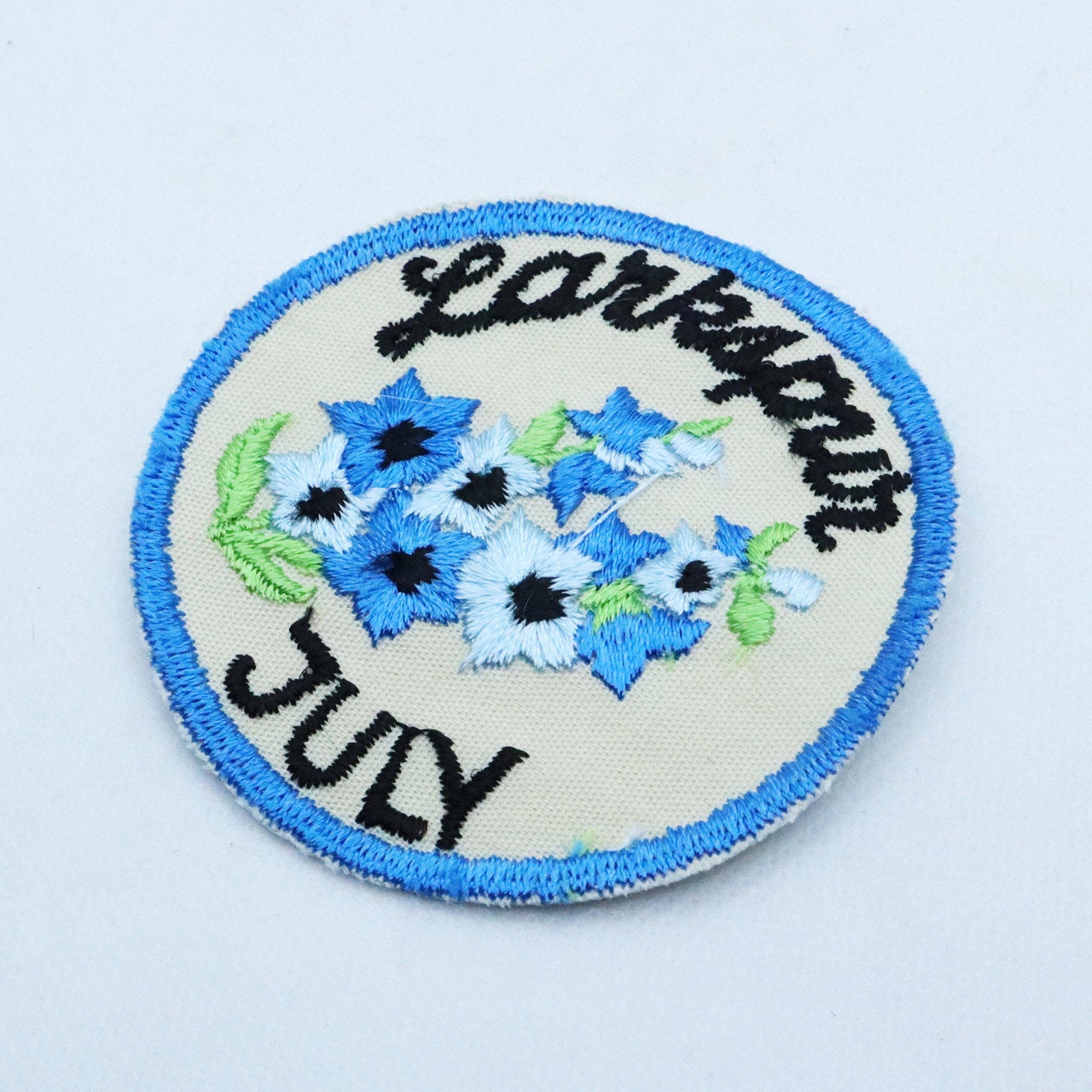 July Flowers Vintage Patch
