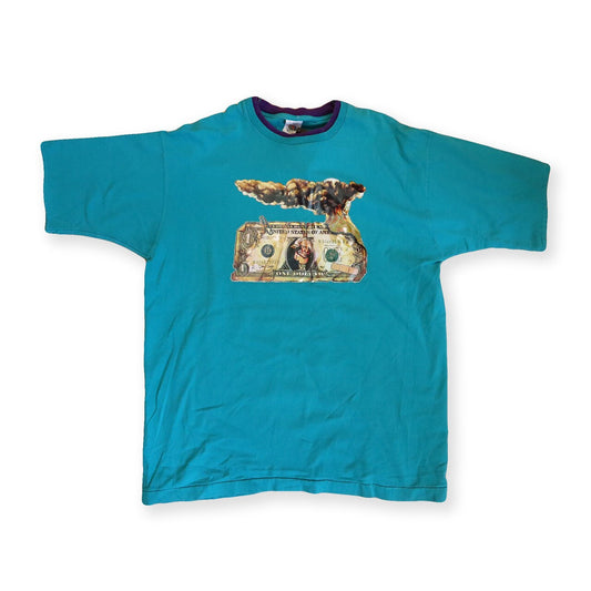 Vintage One Off Dollar Bill Y'all Double Neck Tee