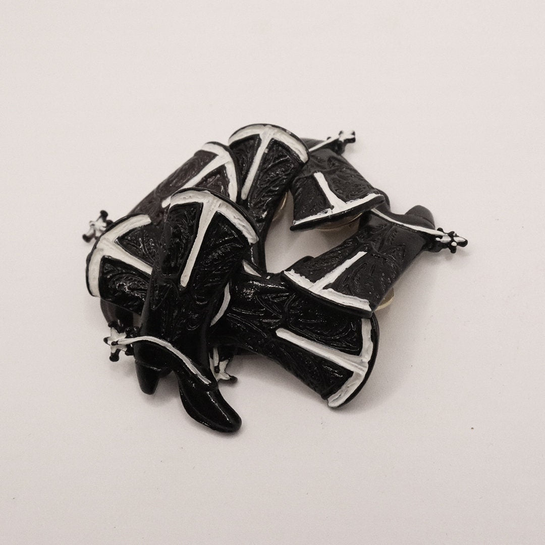 Rodeo Dancing Vintage Cowboy Boot Pin