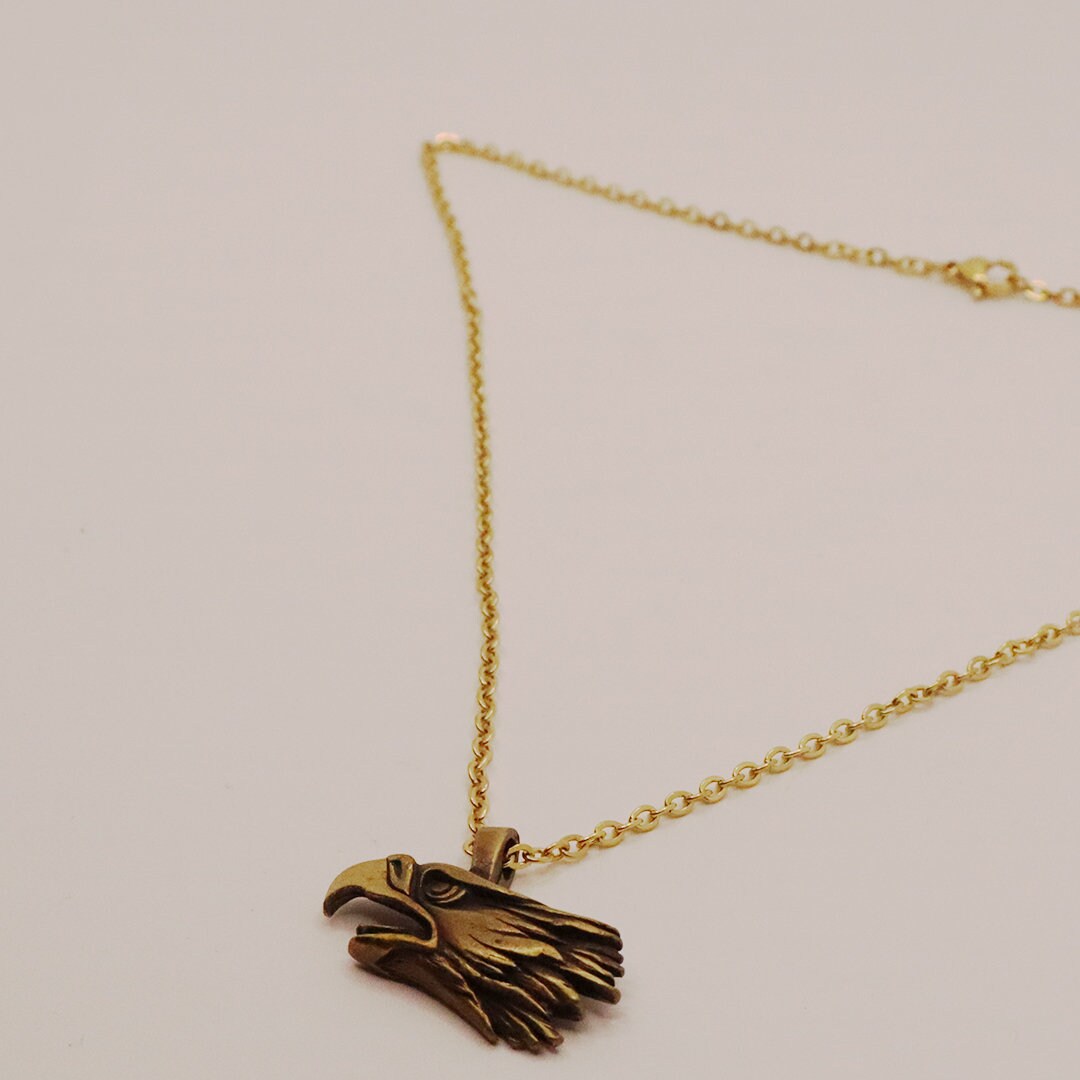 Of Prey Vintage Gold Eagle Necklace