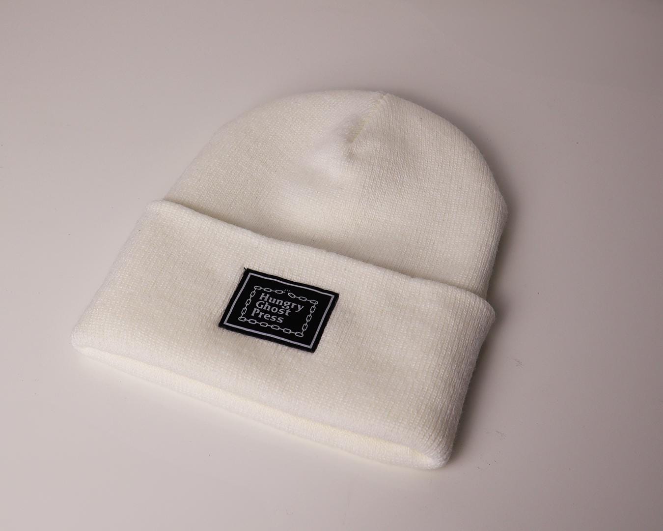 HGP Chain Logo Patch Beanie White