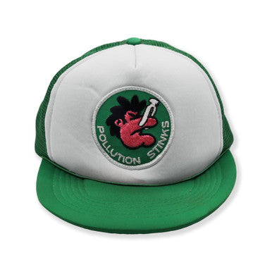 Pollution Stinks Vintage Trucker Hat