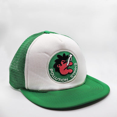 Pollution Stinks Vintage Trucker Hat