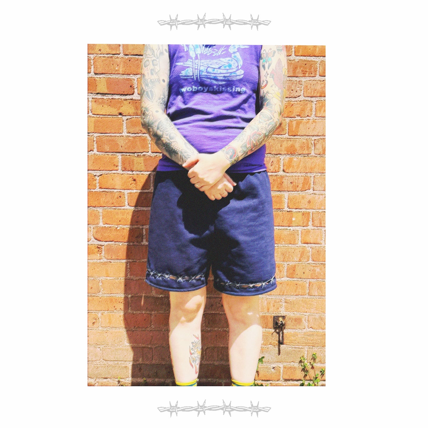 Barbed Wire Peek-A-Boo Shorts