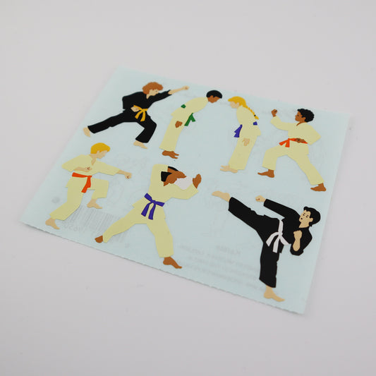 Karate Vintage Sticker Sheet