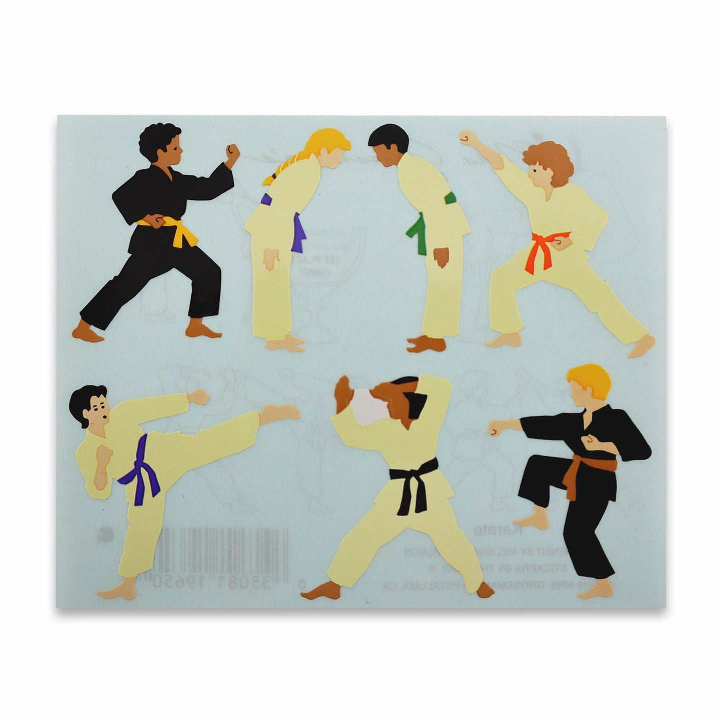 Karate Vintage Sticker Sheet