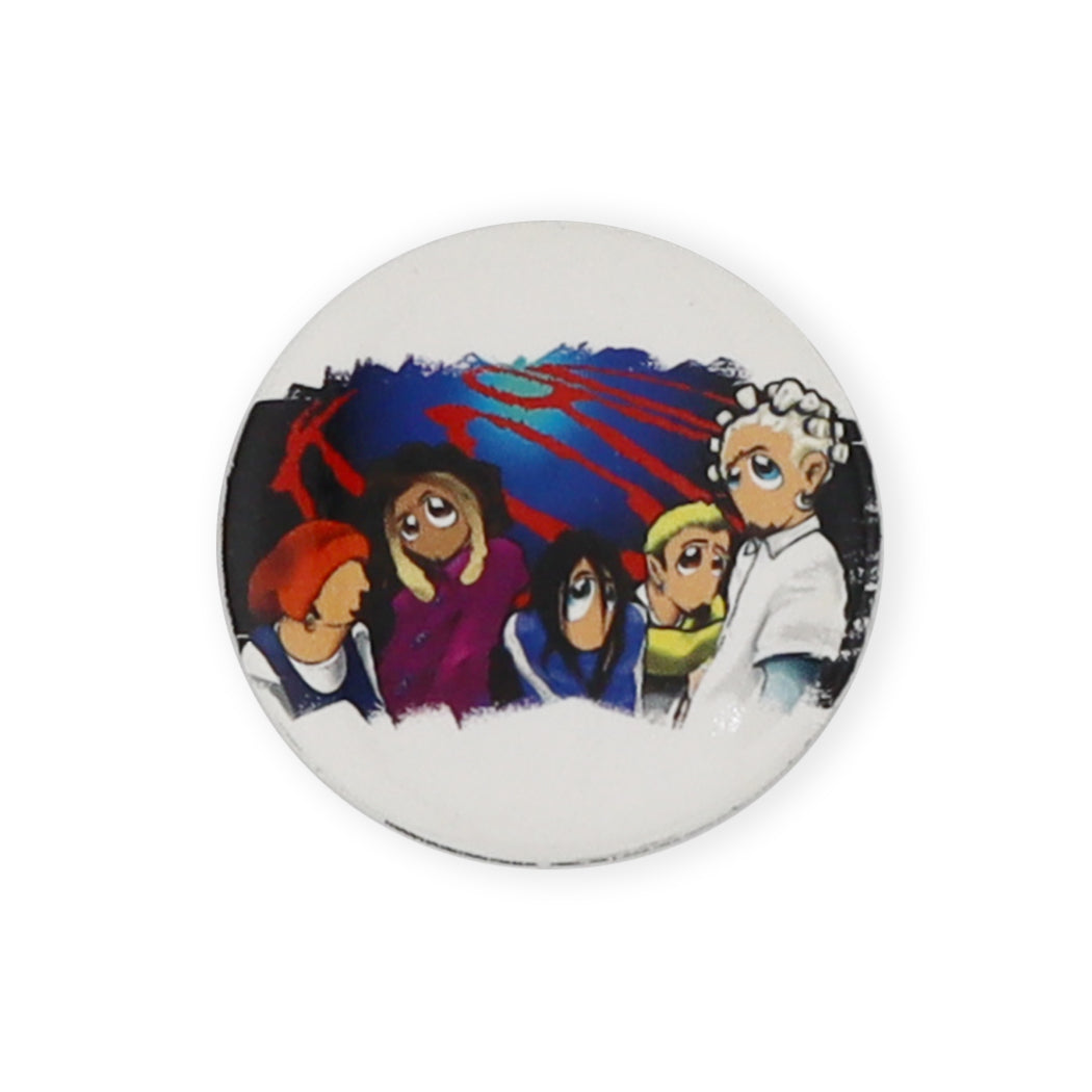 Korn Cartoon Vintage Button