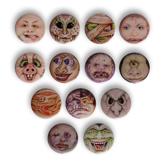 Madballs Monster Vintage Buttons