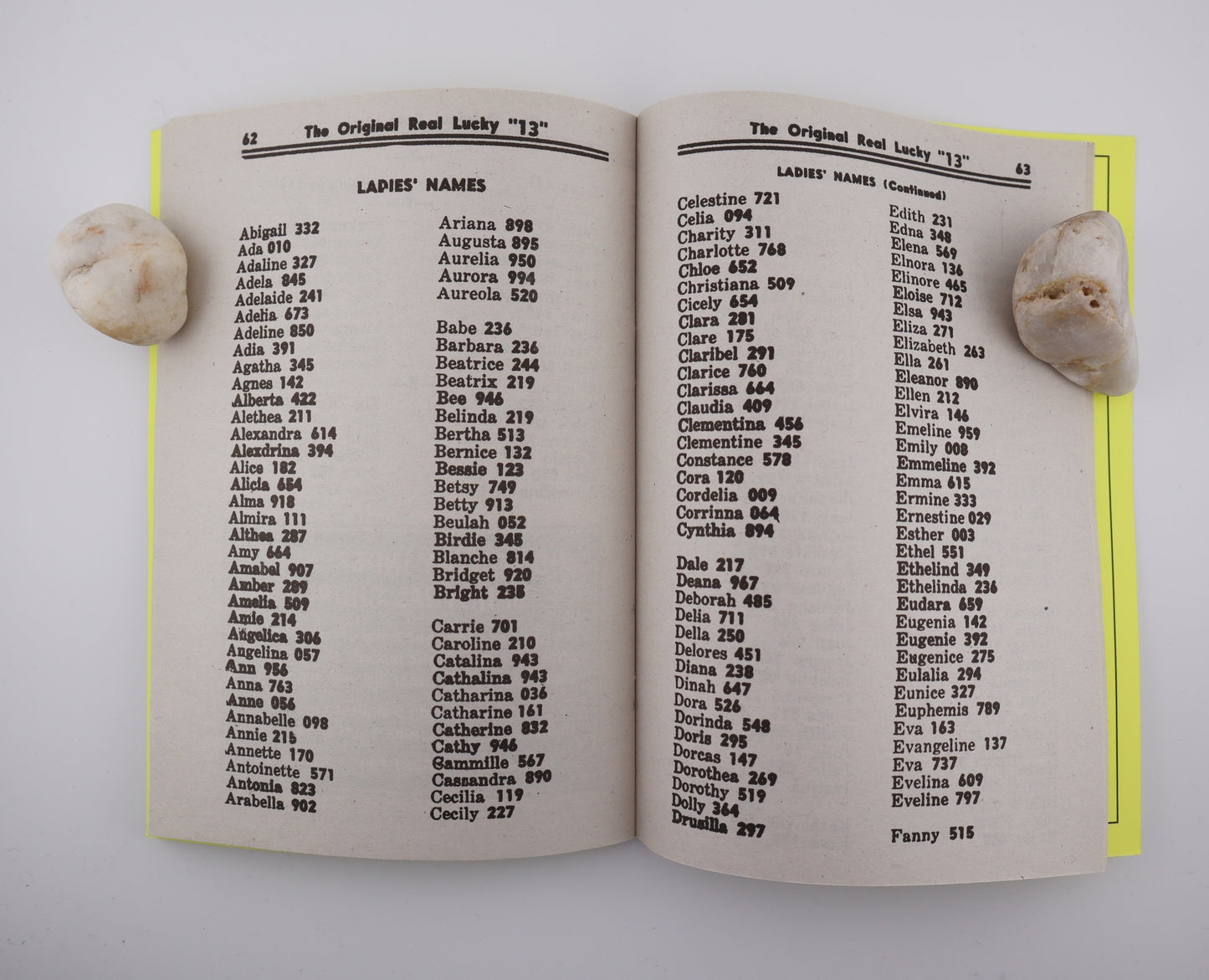 Original Real Lucky 13 Dream Book