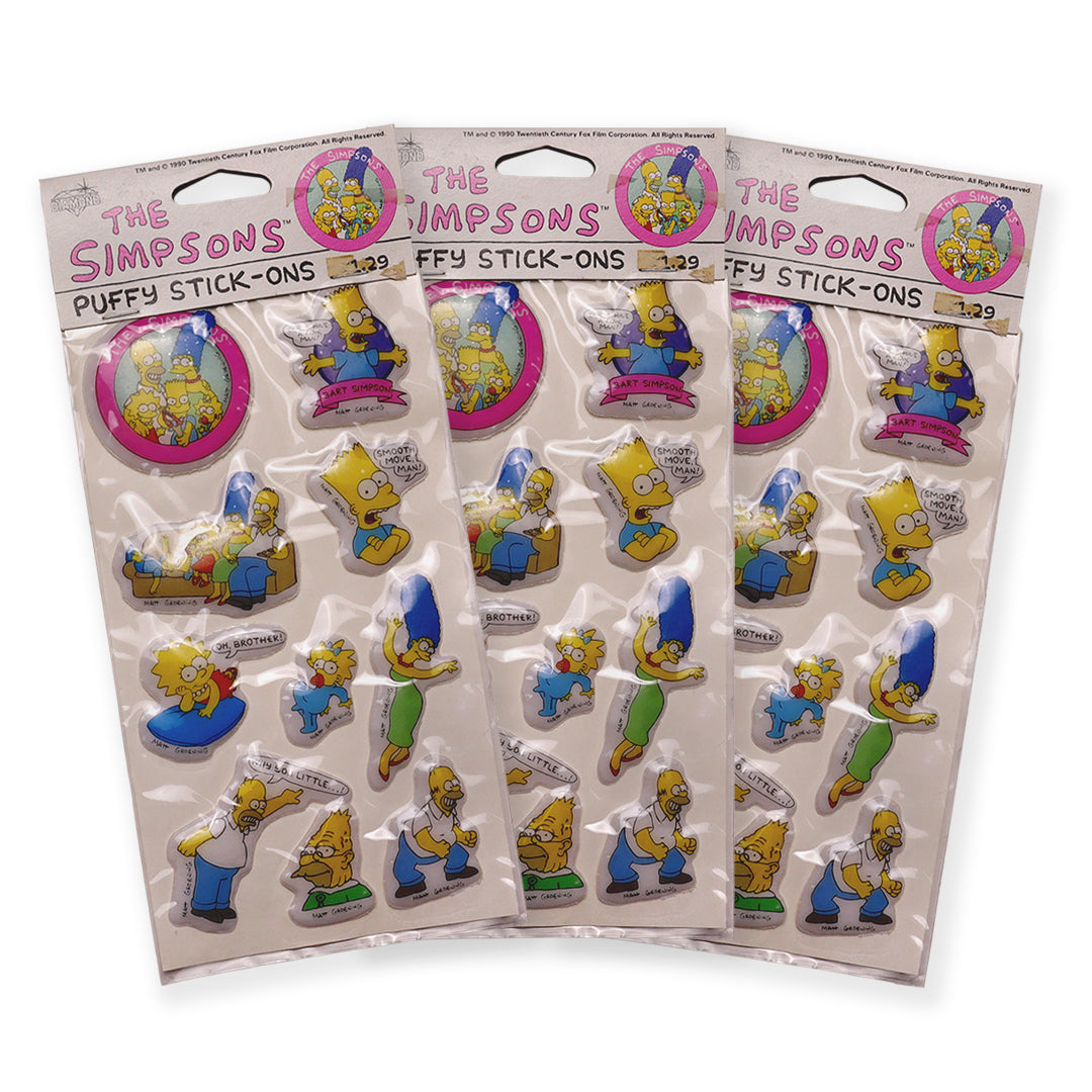 Simpsons Vintage Puffy Sticker Sheet