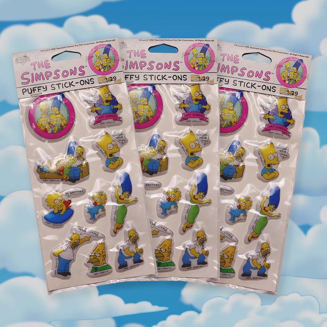 Simpsons Vintage Puffy Sticker Sheet