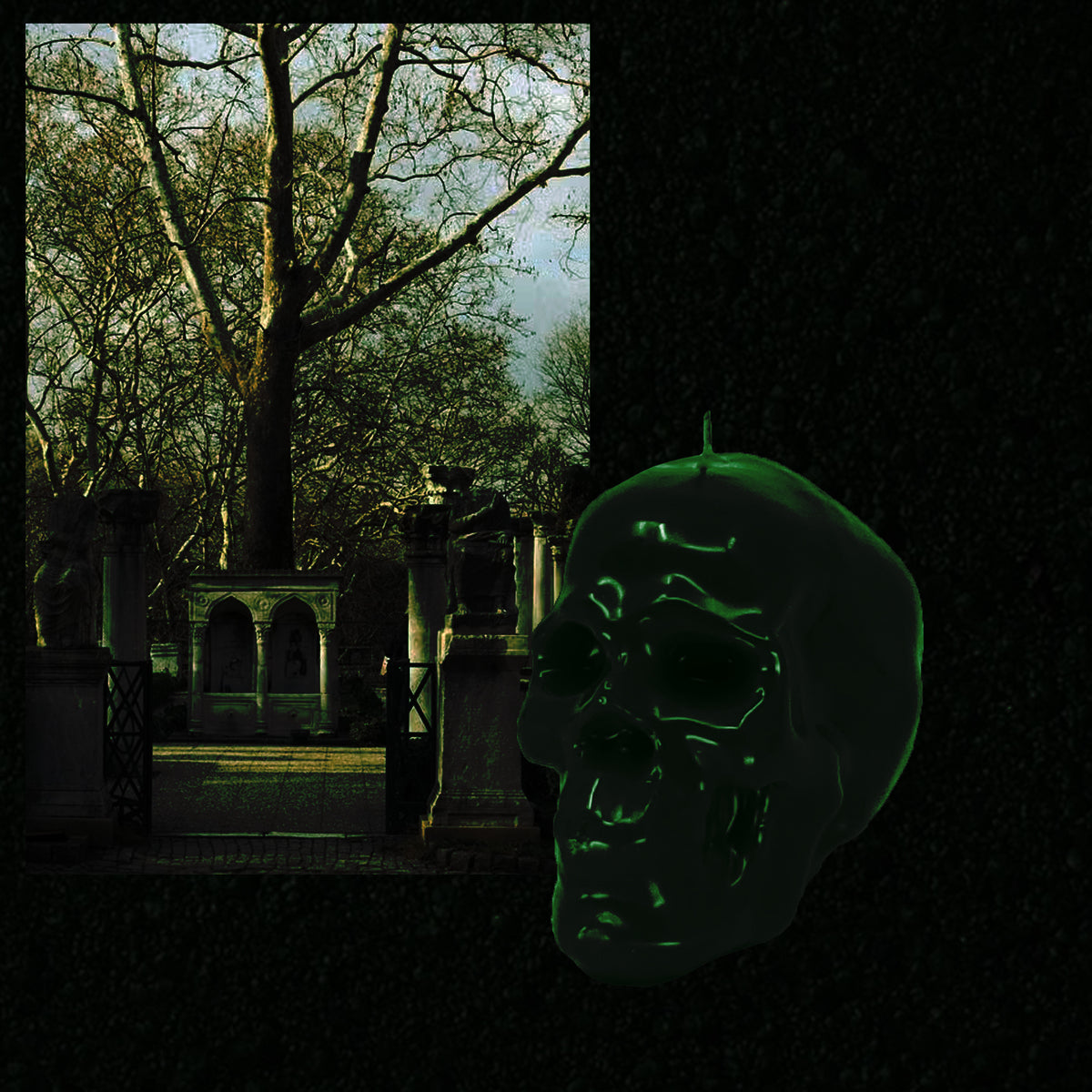 Skull Green Spell Candle