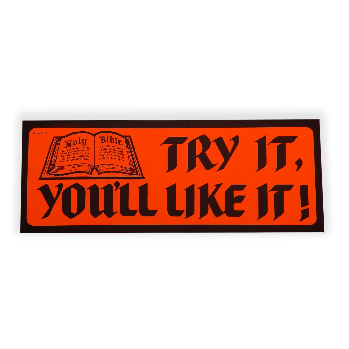 Try God! Vintage Bumper Sticker