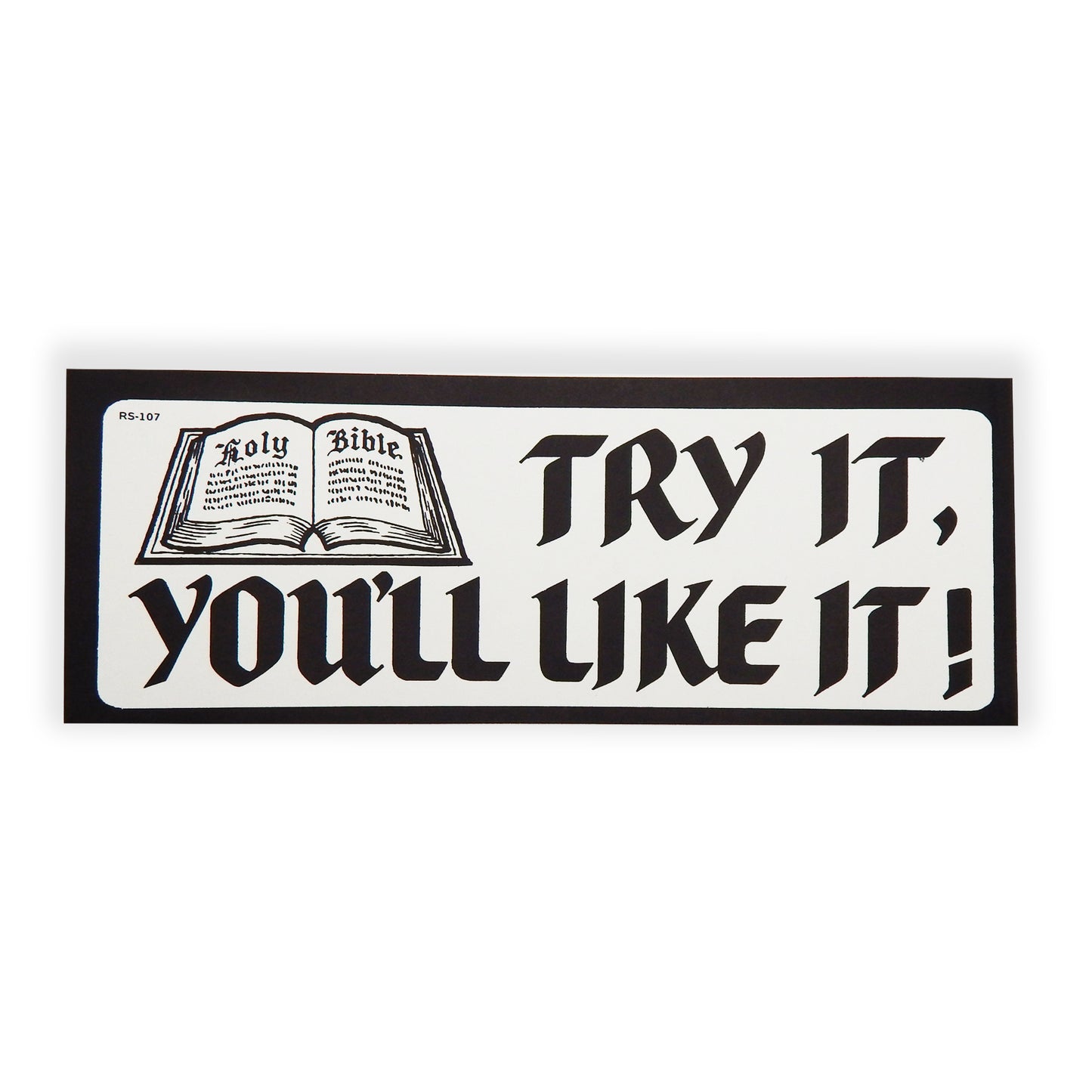 Try God! Vintage Bumper Sticker