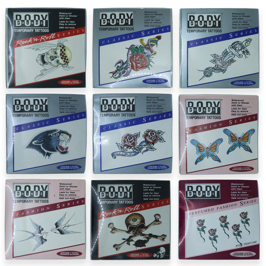Body Prints Vintage Temporary Tattoo Pack
