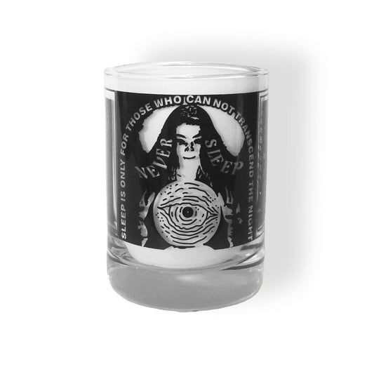 Never Sleep Whiskey Tumbler Glass