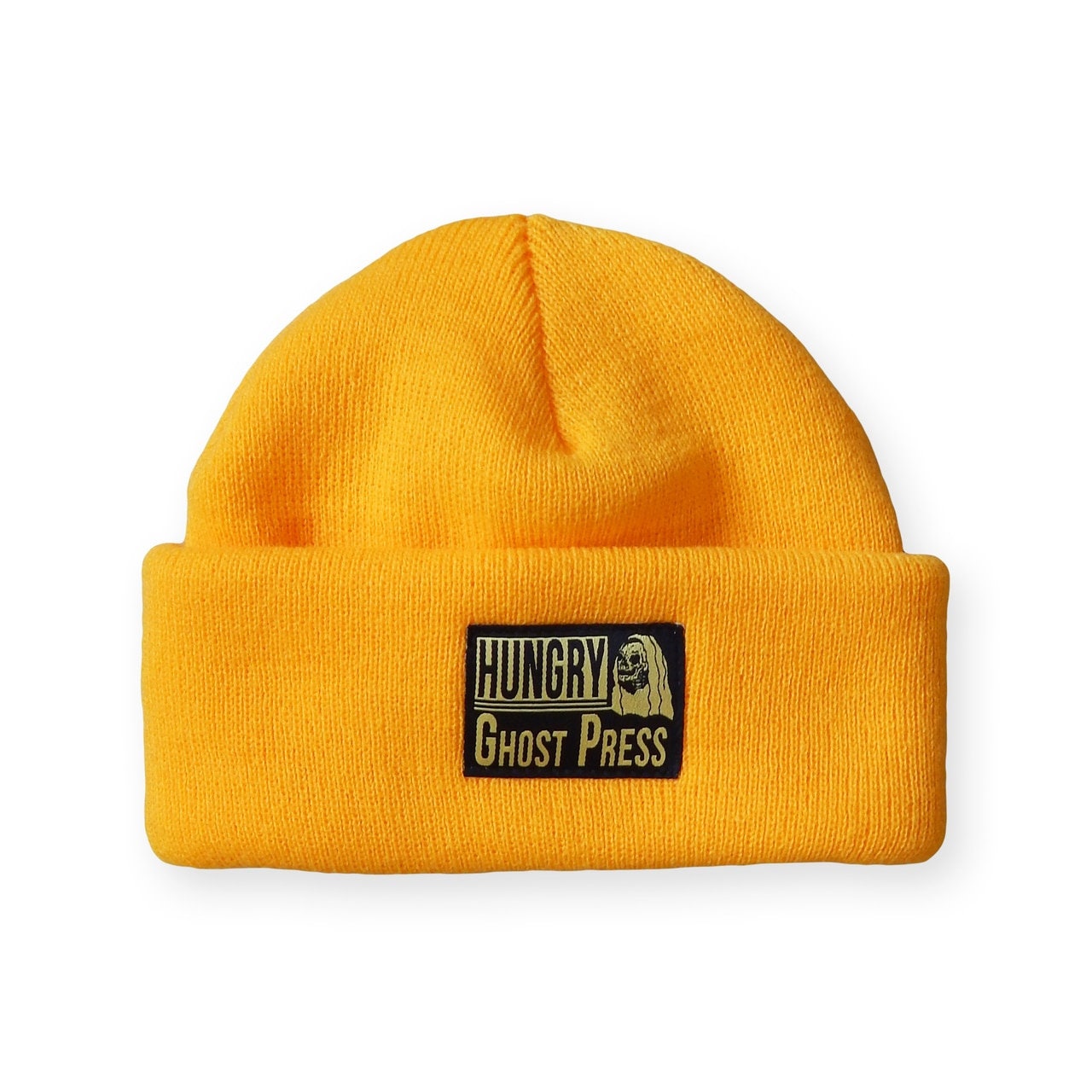 Gold and Black Double Roll Beanie