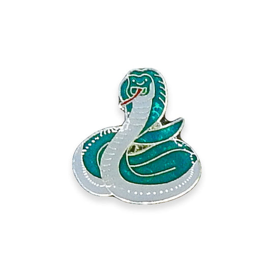 Green Cobra Snake Vintage Pin