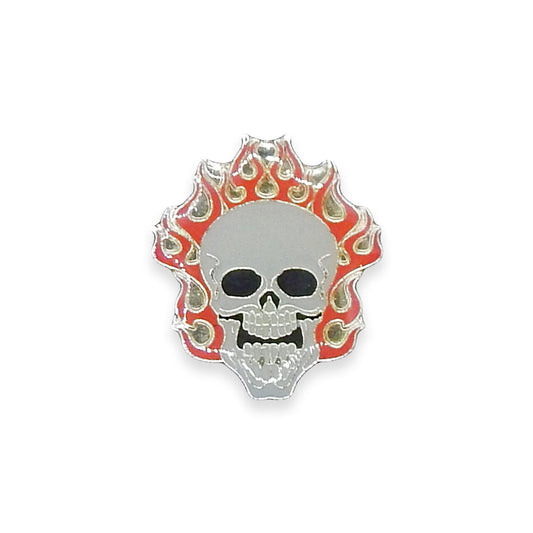 Vintage Flaming Skull Pin