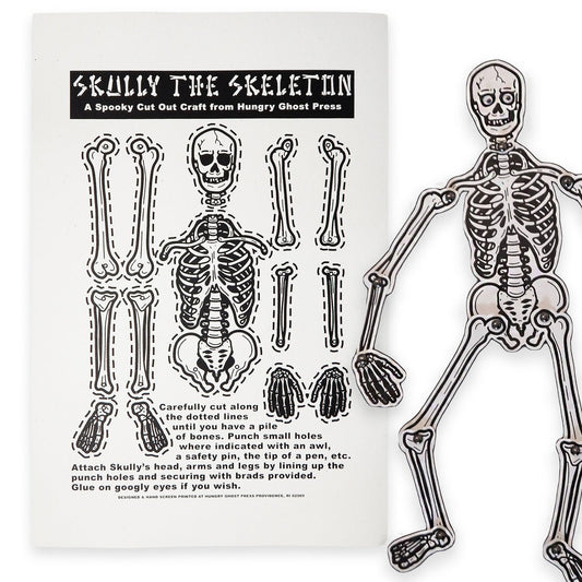 Skully the Skeleton Cut Out Screen Print