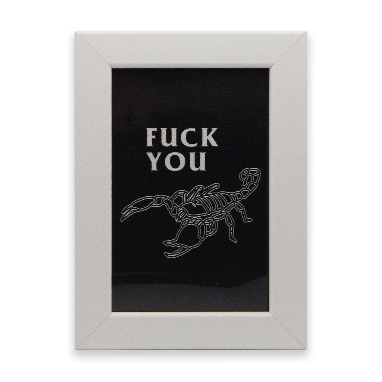 Fuck You Framed Canvas Print