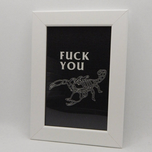 Fuck You Framed Canvas Print
