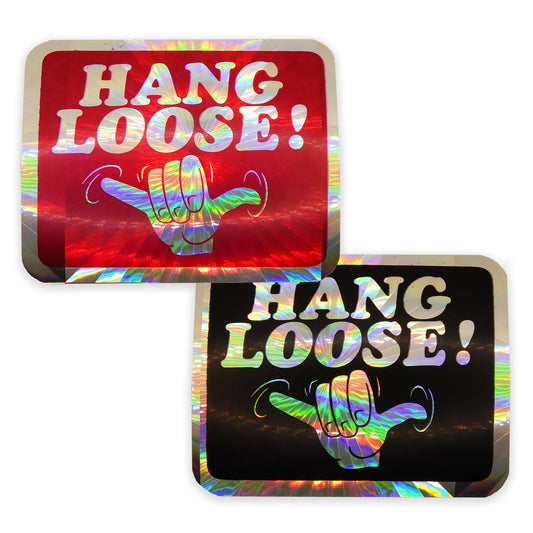 Vintage Hang Loose Holographic Stickers